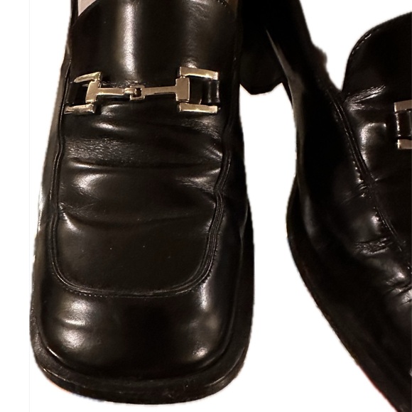 GUCCI womans black heeled square toe 2" heel size 9-1/2 - Picture 4 of 12